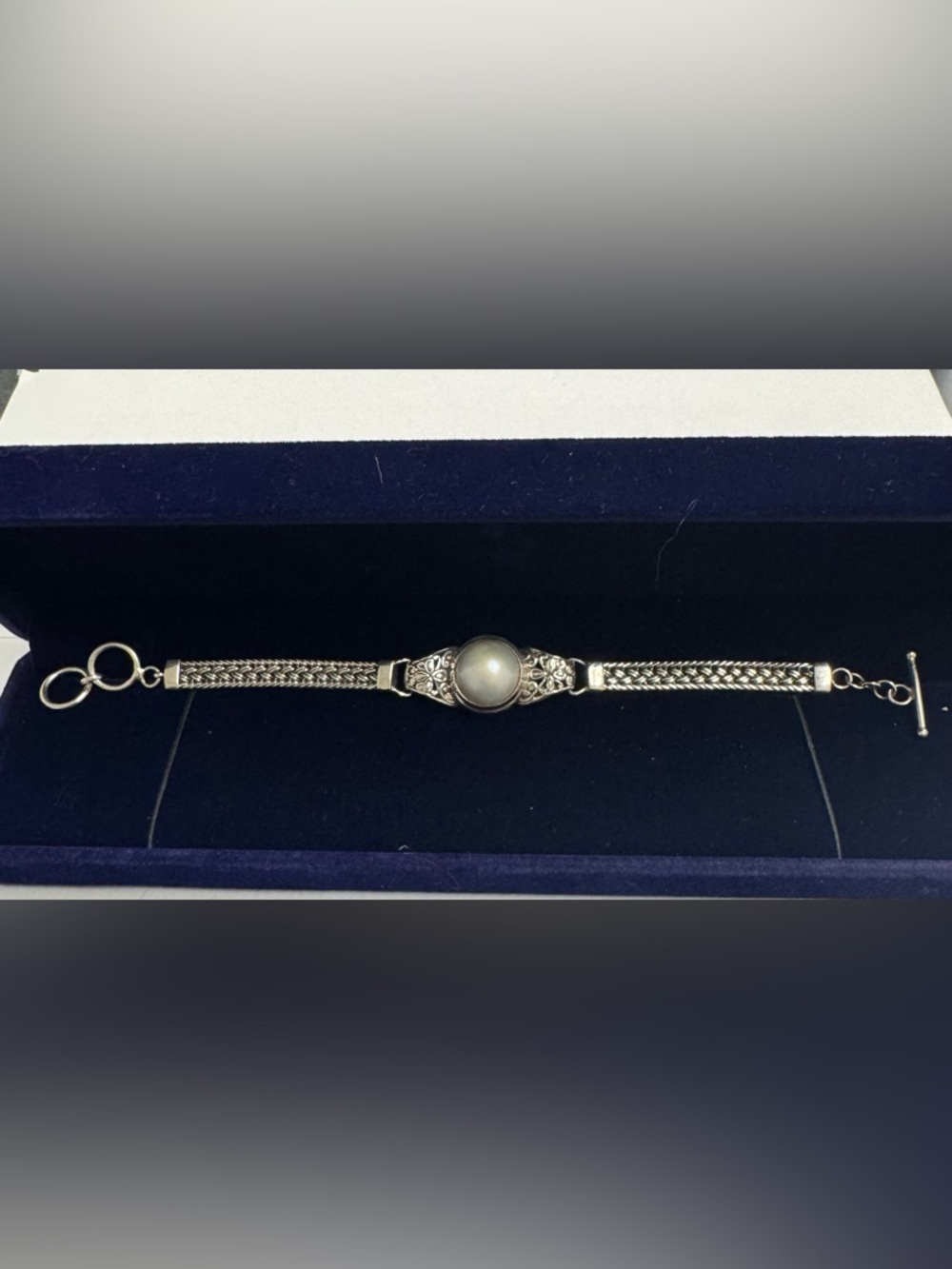 Sterling Silver Natural Pearl Bracelet